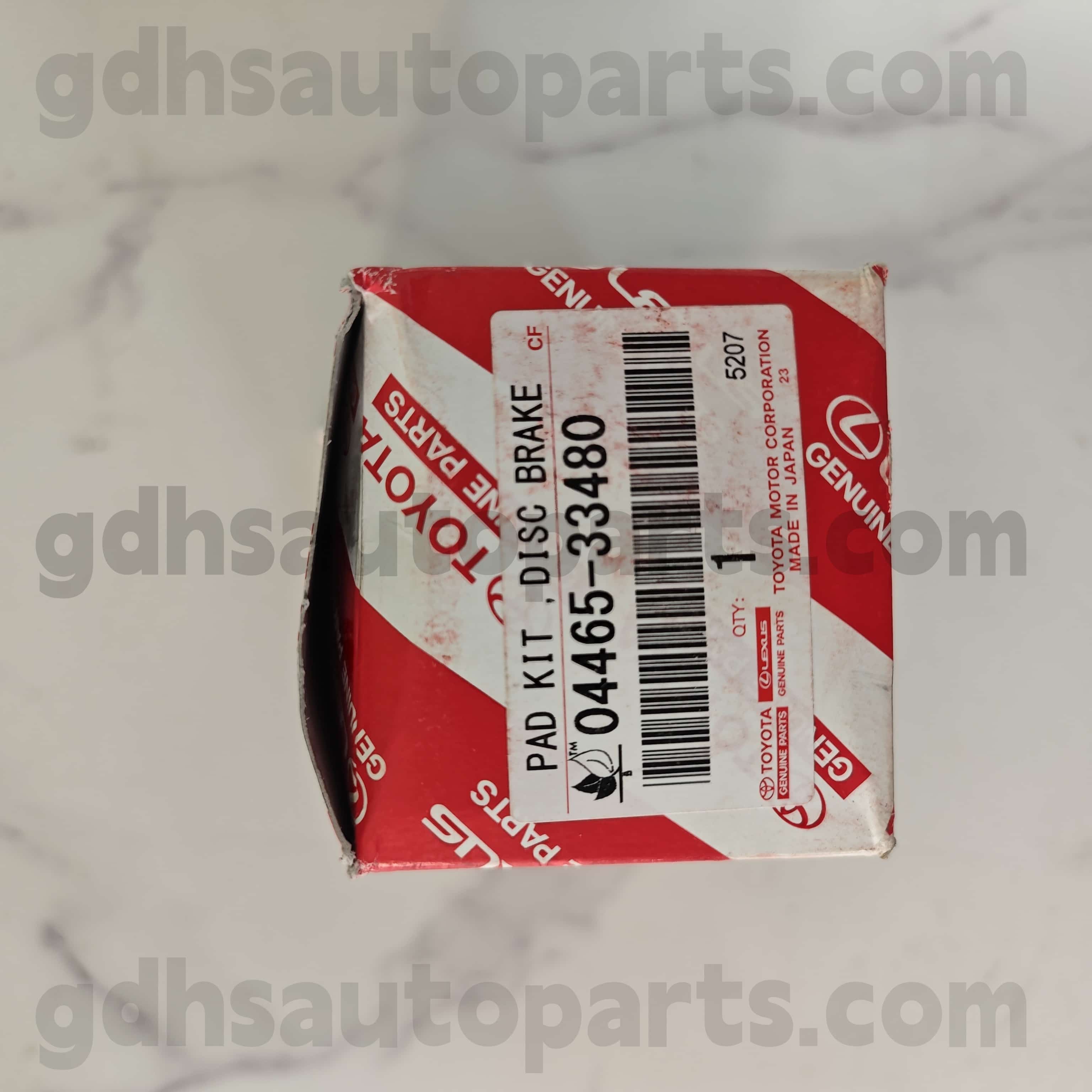 04465-33480 „TOYOTA“ Originalios dalys Priekinės stabdžių pagalvėlės, skirtos Venza 、 Lexus UX300E 、 Harrier 、 NOAH/VOXY 、 Lexus ES350/300H važiuoklė Nr. AXVH70