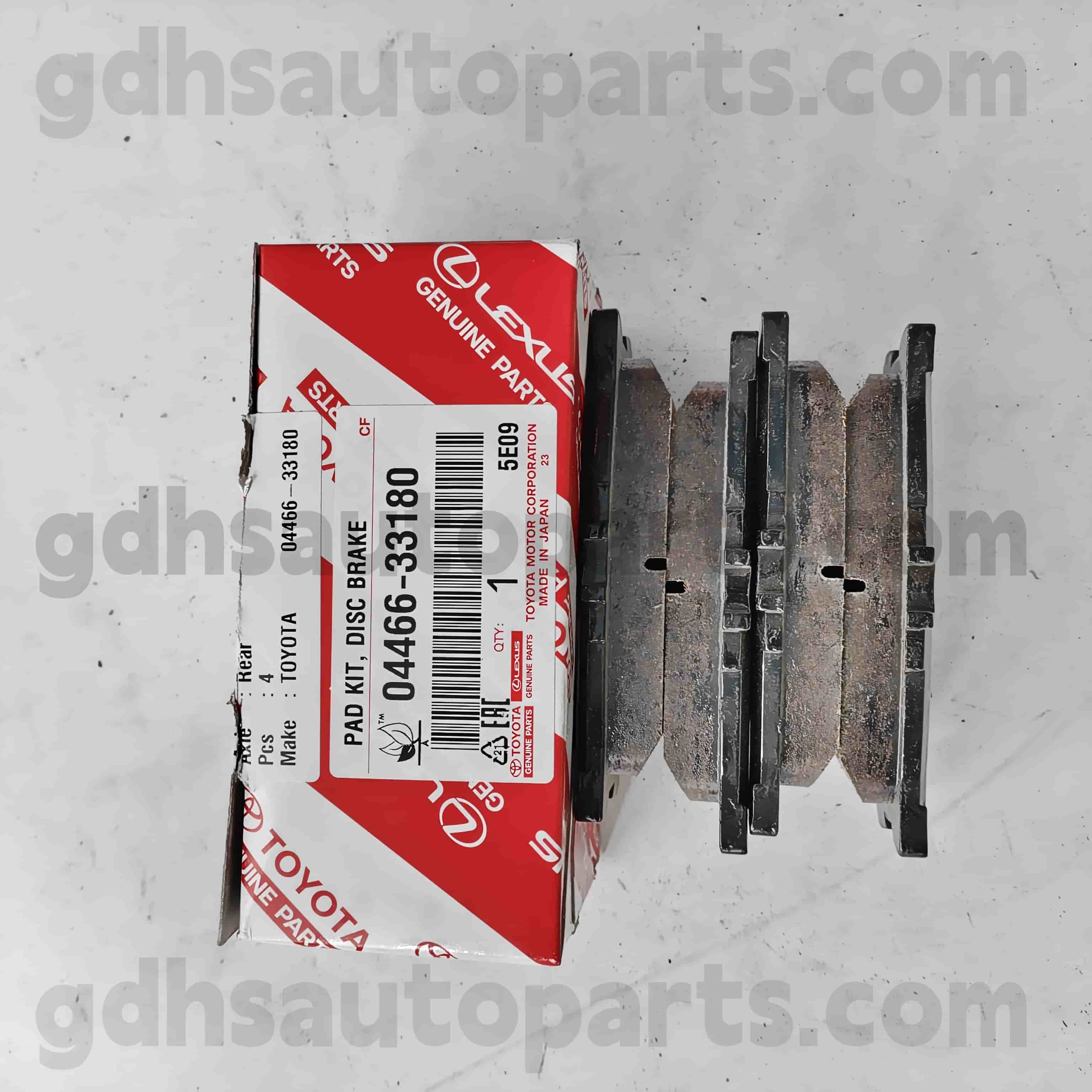 04466-33180 „TOYOTA“ Originalios dalys Galinės stabdžio padėkliukai „Camry“ 、 Lexus ES240/350 važiuoklė Nr. AHV40..JPP