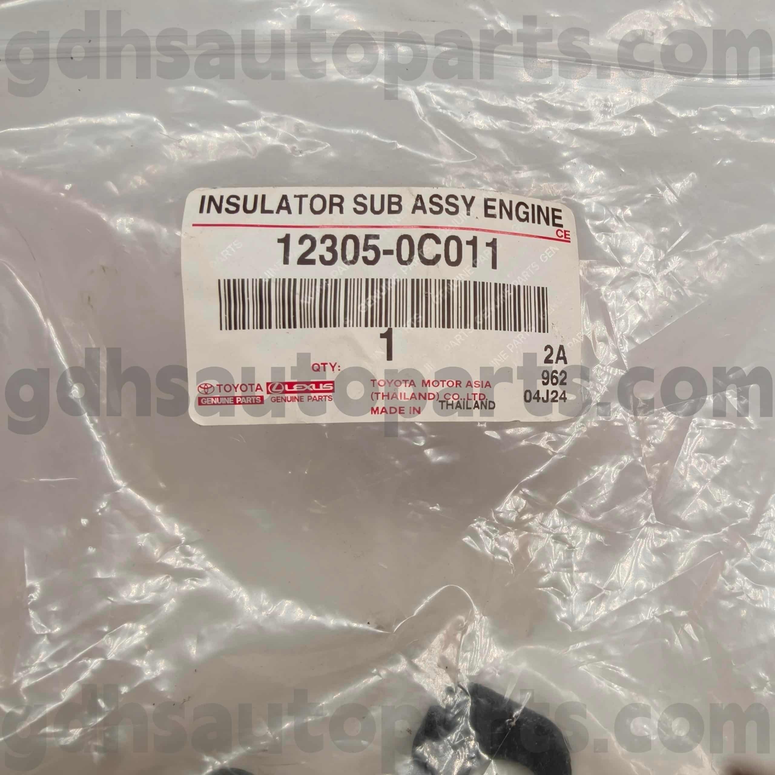 12305-0C011 Toyota originalios dalys dešinysis variklio laikiklis, skirtas HILUX, FORTUNER važiuoklei NO.TGN51