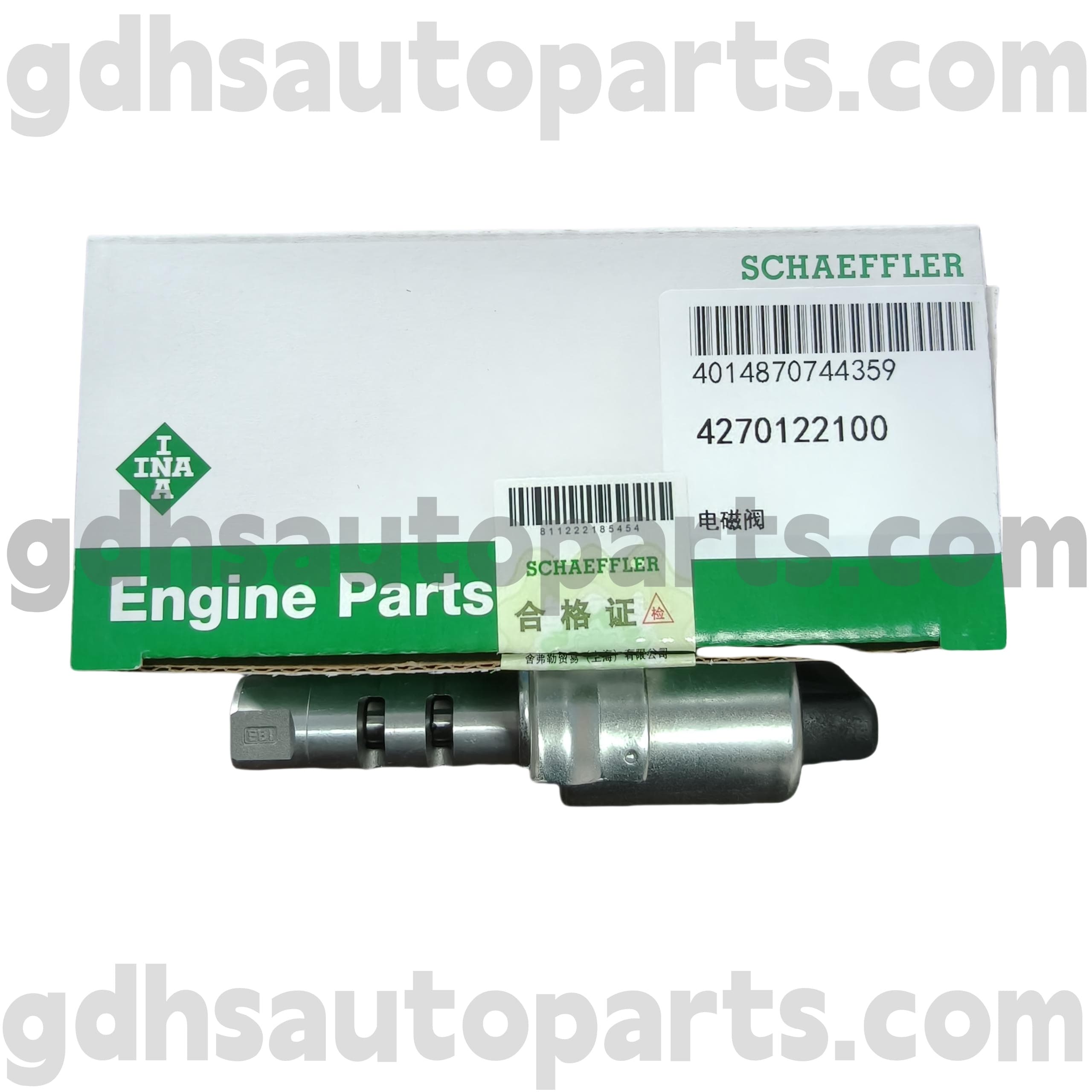 4270122100 „Schaeffler ina“ skirstomojo veleno solenoidinis vožtuvas, skirtas „Range Rover Evoque“, „Land Rover Freelander 2“, „Range Rover OE Nr“. LR025652