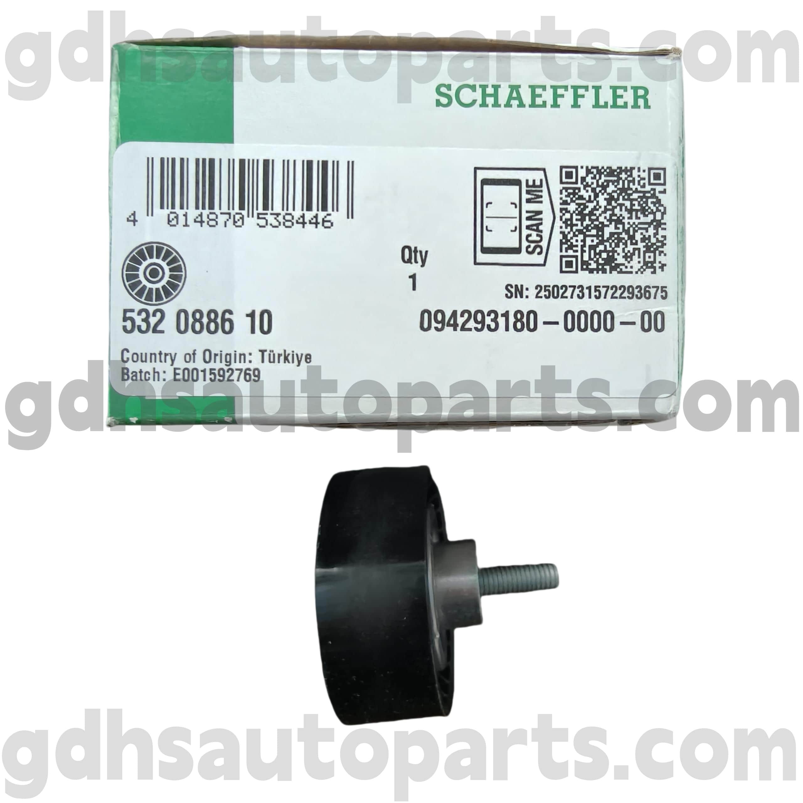 5320886100 „Schaeffler ina“ laiko pritaikymo diržo skriemulys, skirtas „Range Rover“, „Range Rover Sport“, „Land Rover Discovery“ 4 OE NO.LR073726