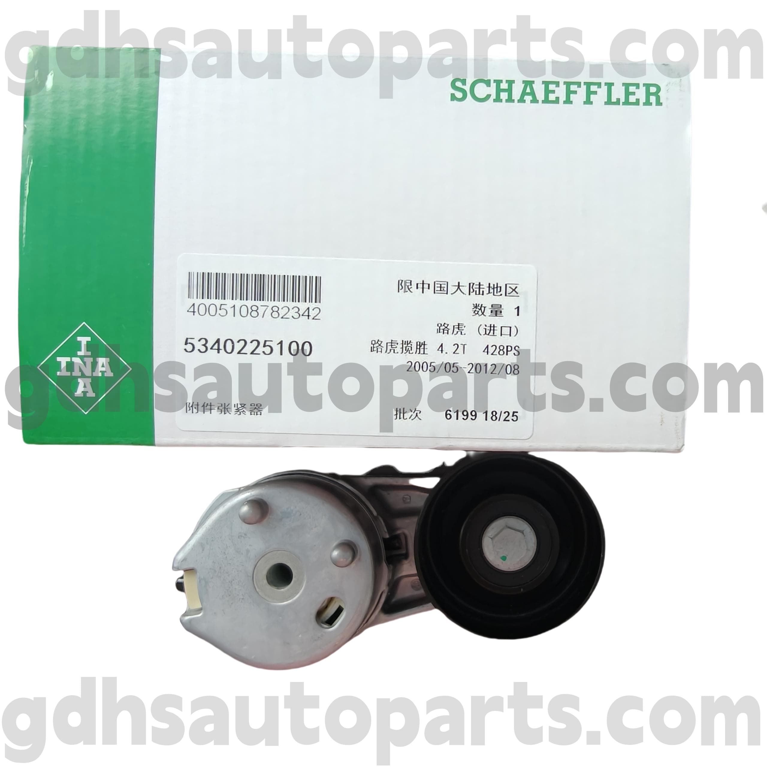 5340225100 „Schaeffler ina“ disko diržo įtempiklis „Range Rover Sport“, „Range Rover Oe Nr. PQG500030