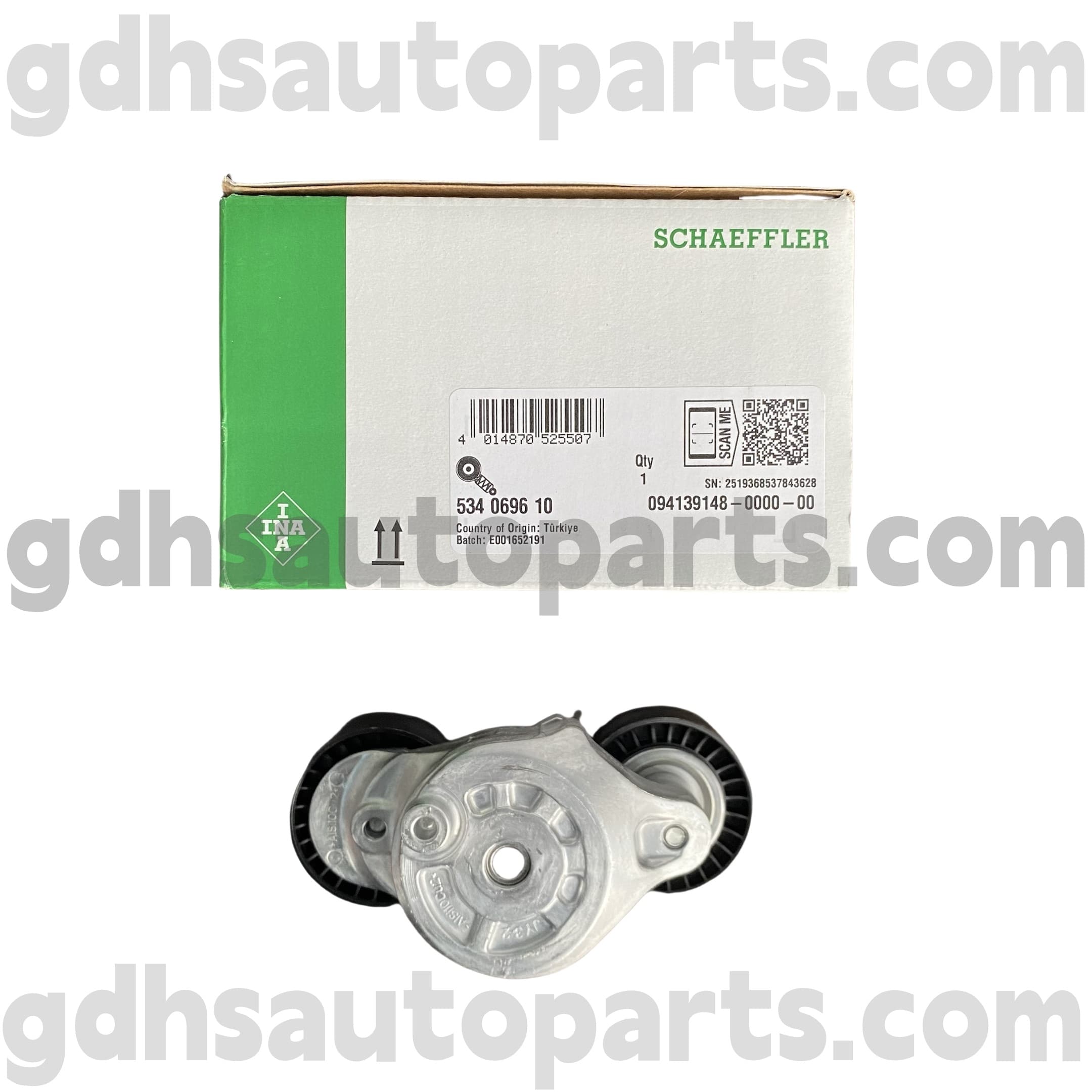 5340696100 „Schaeffler ina“ laiko nustatymo diržo skriemulys, skirtas „Range Rover Evoque“, „Discovery Sport“, „Land Rover Discovery“ 4 OE NO.LR114017